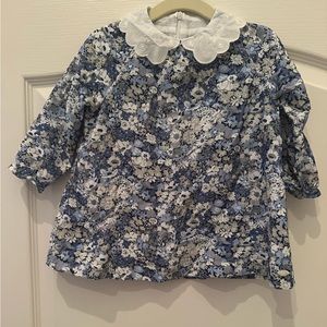 Tartine et Chocolat Blue Floral Dress. New condition/worn once. Size 18M.